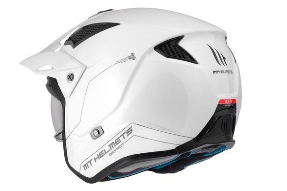 Мотошолом MT DISTRICT SV S Solid A0 White L
