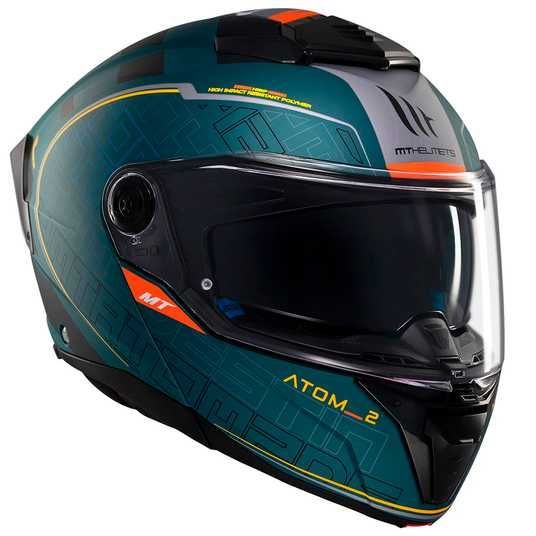 Купити Мотошолом MT ATOM 2 SV DESTINY C6 Matt Green. Офіційне
