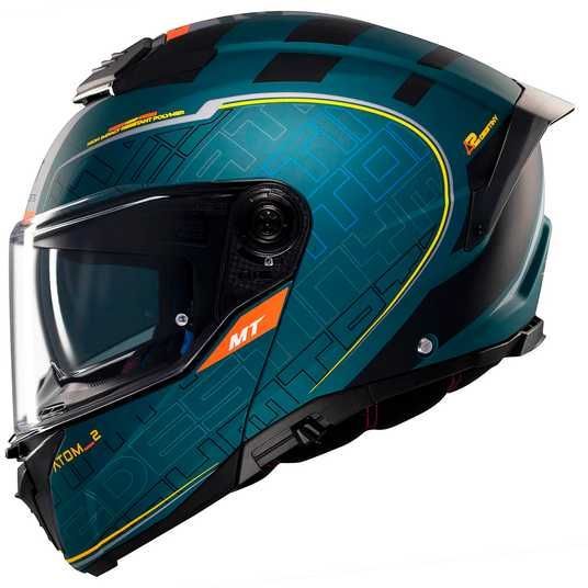 MELLページ Купити Мотошолом MT ATOM 2 SV DESTINY C6 Matt Green. Офіційне
