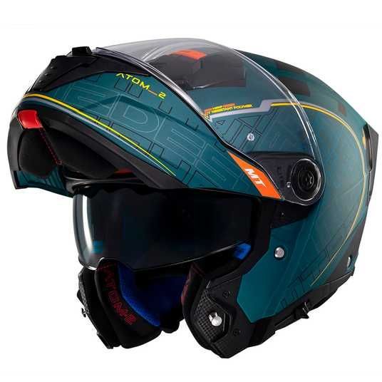 Купити Мотошолом MT ATOM 2 SV DESTINY C6 Matt Green. Офіційне