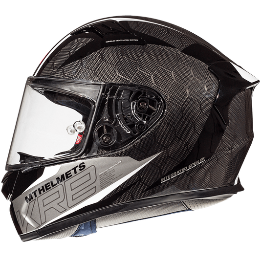 Купить Мотошлем MT KRE GLOSS SNAKE CARBON 2.0 Grey