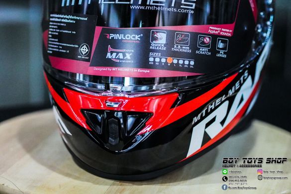 Мотошлем MT RAPIDE PRO Carbon Gloss Red L