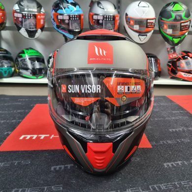 Мотошолом MT THUNDER 4 SV Jerk B5 Matt Red XS