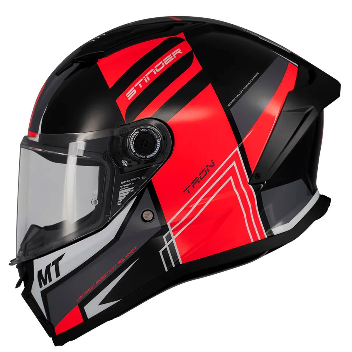 Купить Мотошлем MT STINGER 2 Tron B15 Gloss Red XXS