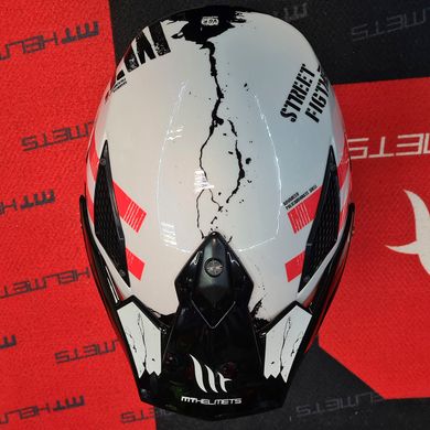 Мотошолом MT Streetfighter SV Skull 2020 Gloss Pearl White XS