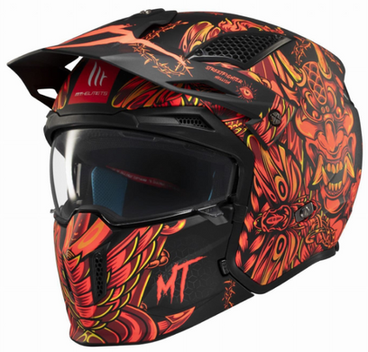 Мотошлем MT STREETFIGHTER SV Hellish B2 Matt Red XS